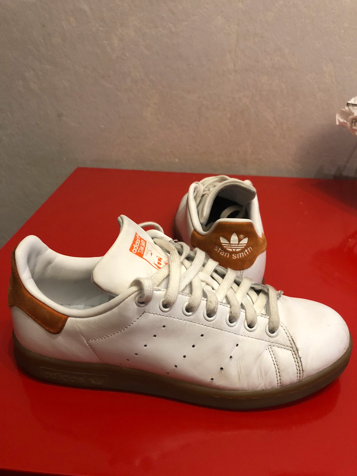 Stan Smith blanche orange Vinted