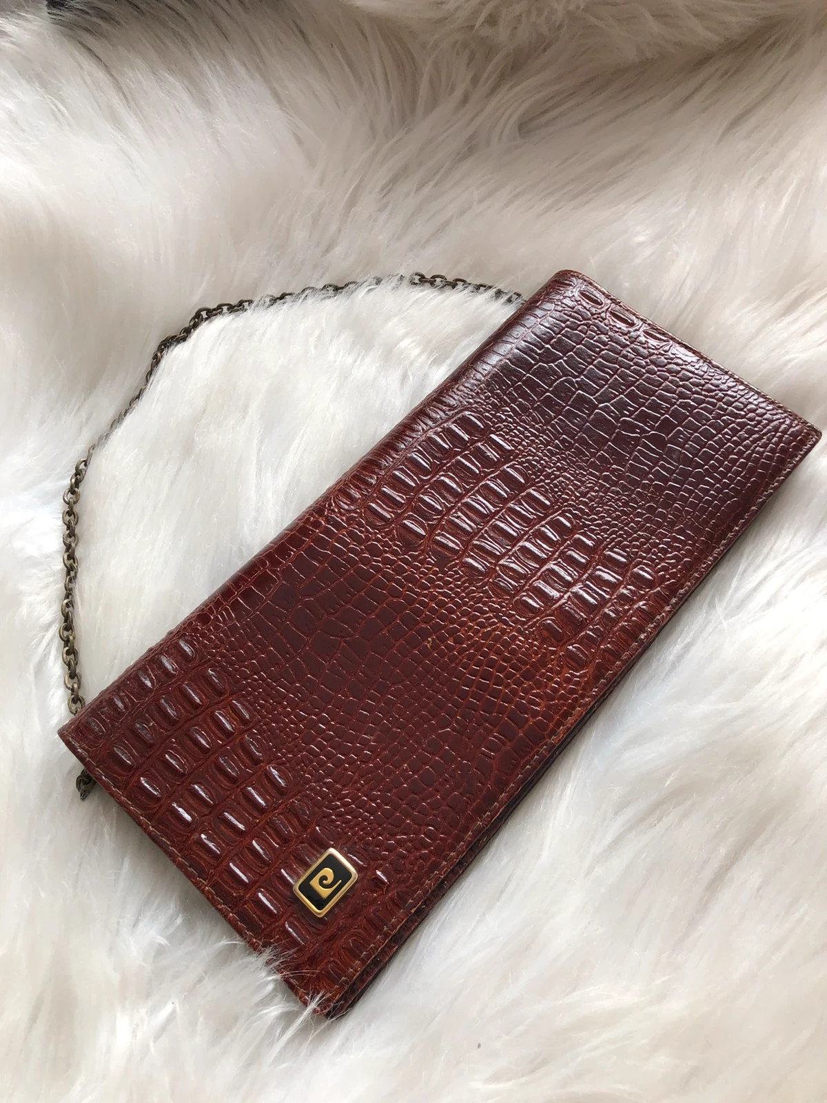 Pierre Cardin Vintage FAUX Crocodile Snake Leather Shoulder Clutch Bag Purse Vinted