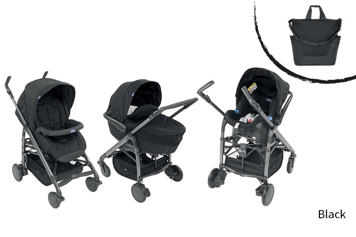 Poussette trio sale love black chicco