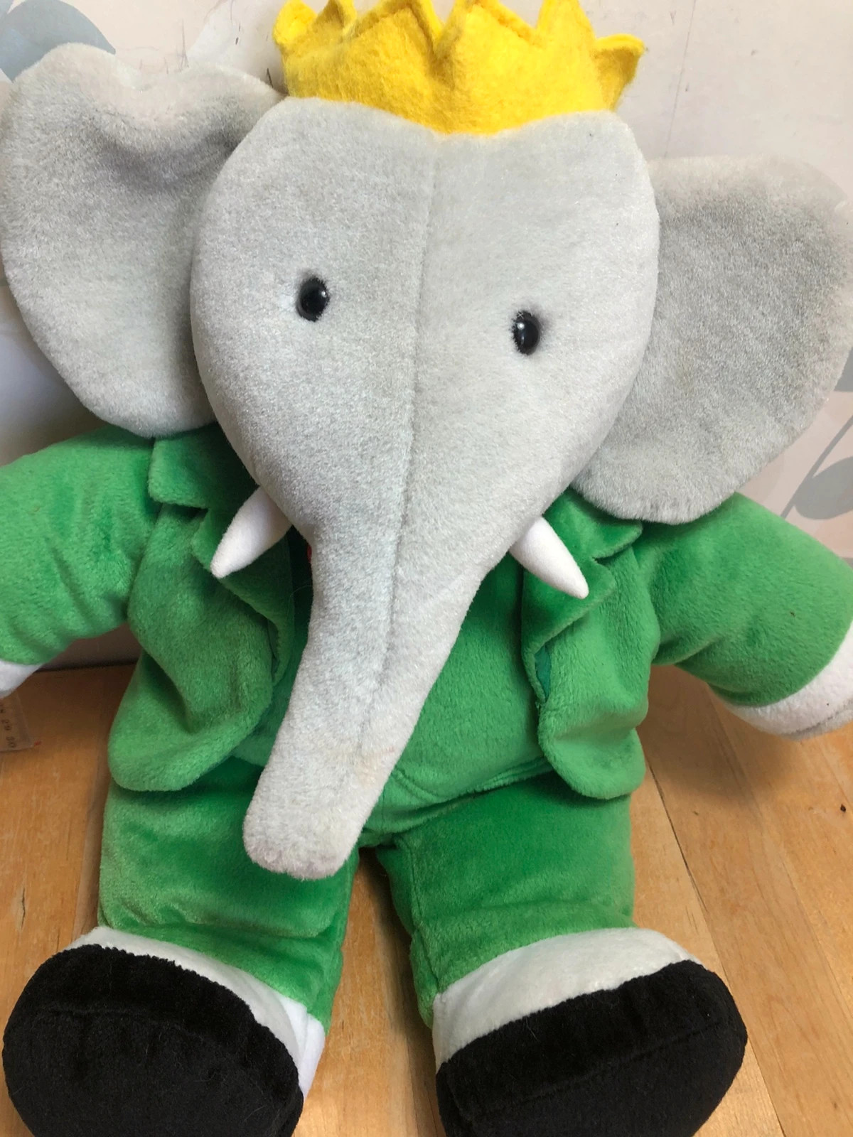 peluche babar nounours ajena - doudou elephant 35 cm - Babar