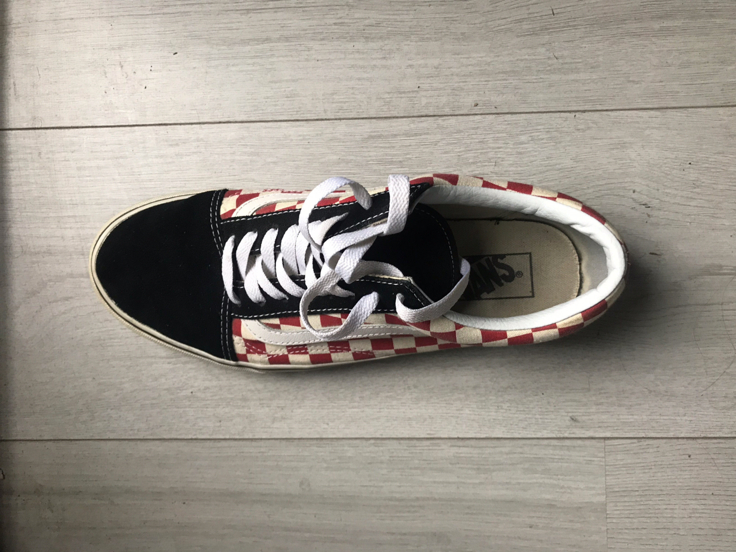 Vans old skool damier rouge Vinted