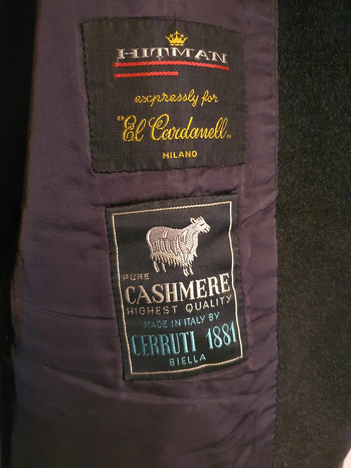 Cappotto Cachemire Cerruti 1881 Biella Hitman X El