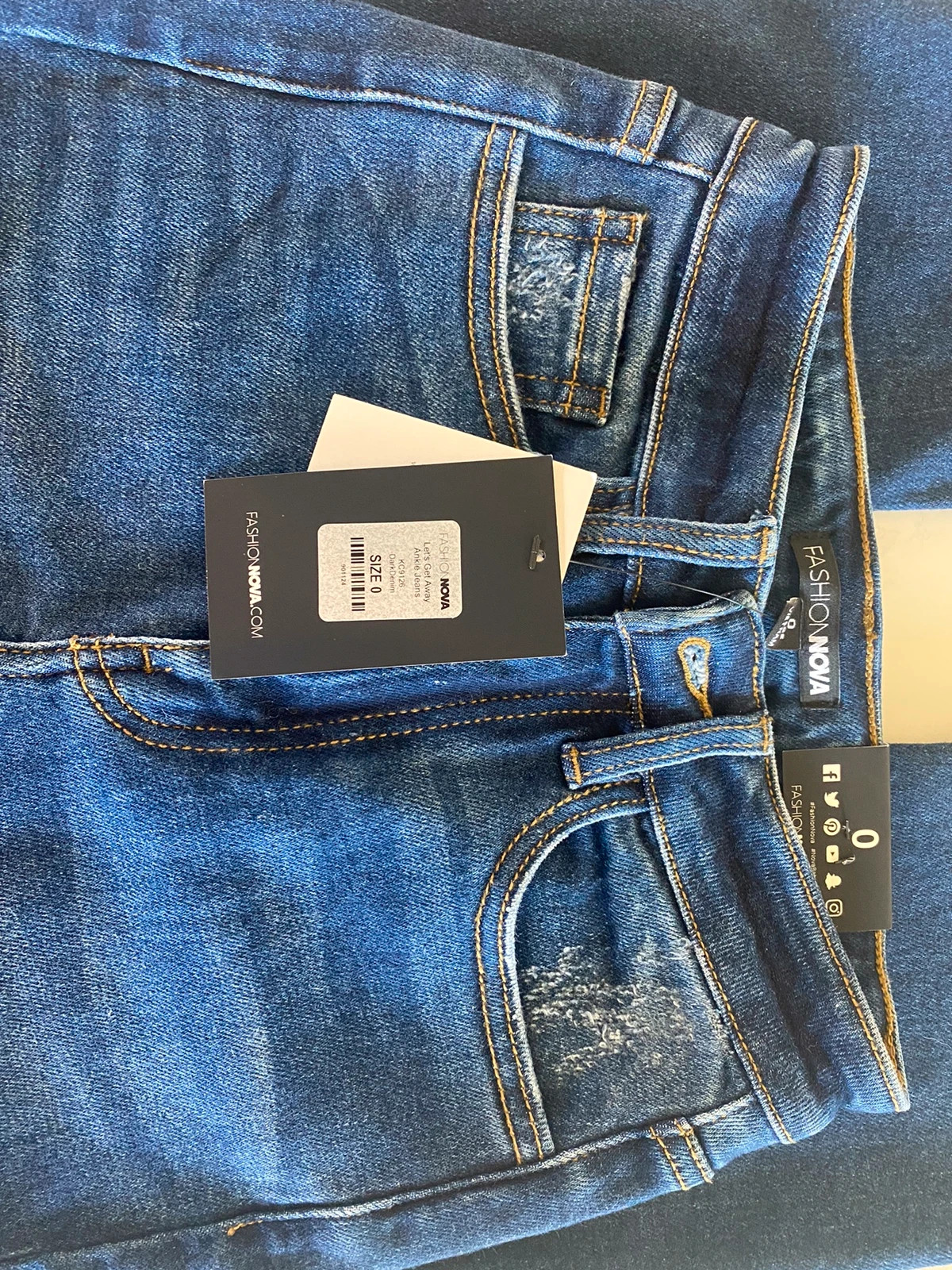 Fashion nova top jeans size 0