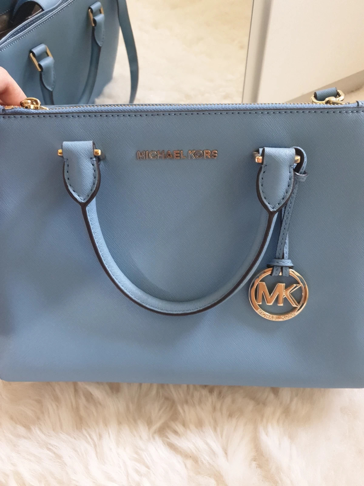 Borsa michael 2025 kors azzurra