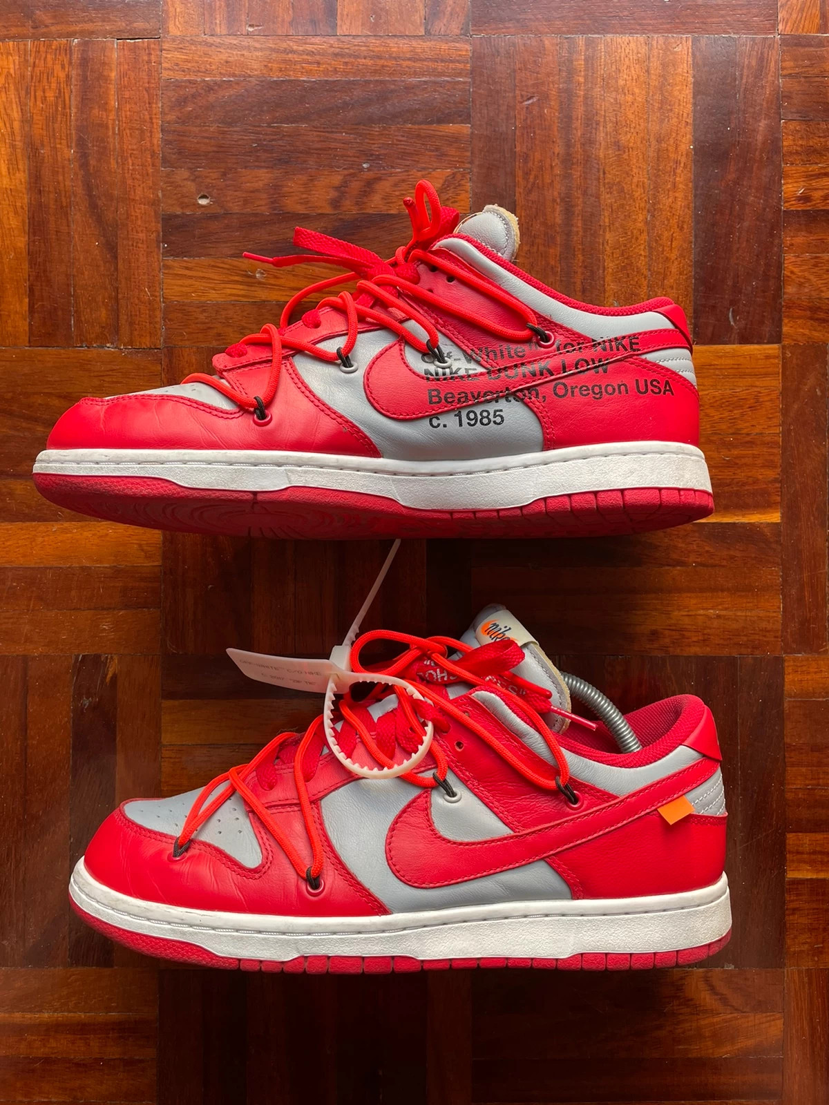 Dunk Low Off White University Red | Vinted