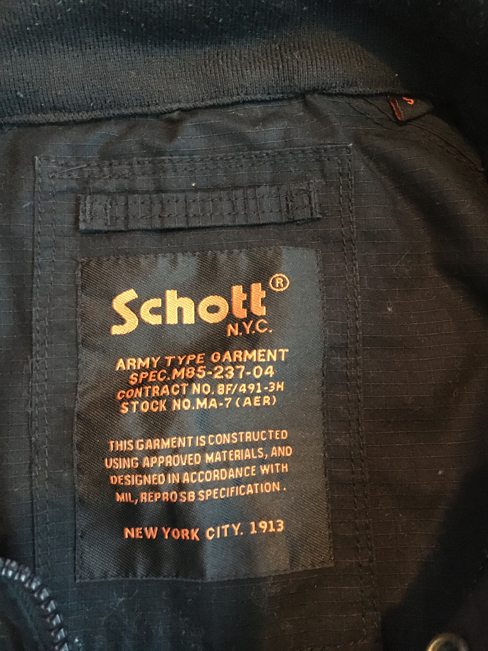 Schott nyc deals army type garment