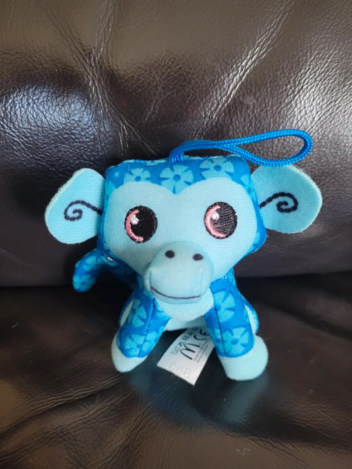 Blue monkey soft toy sales