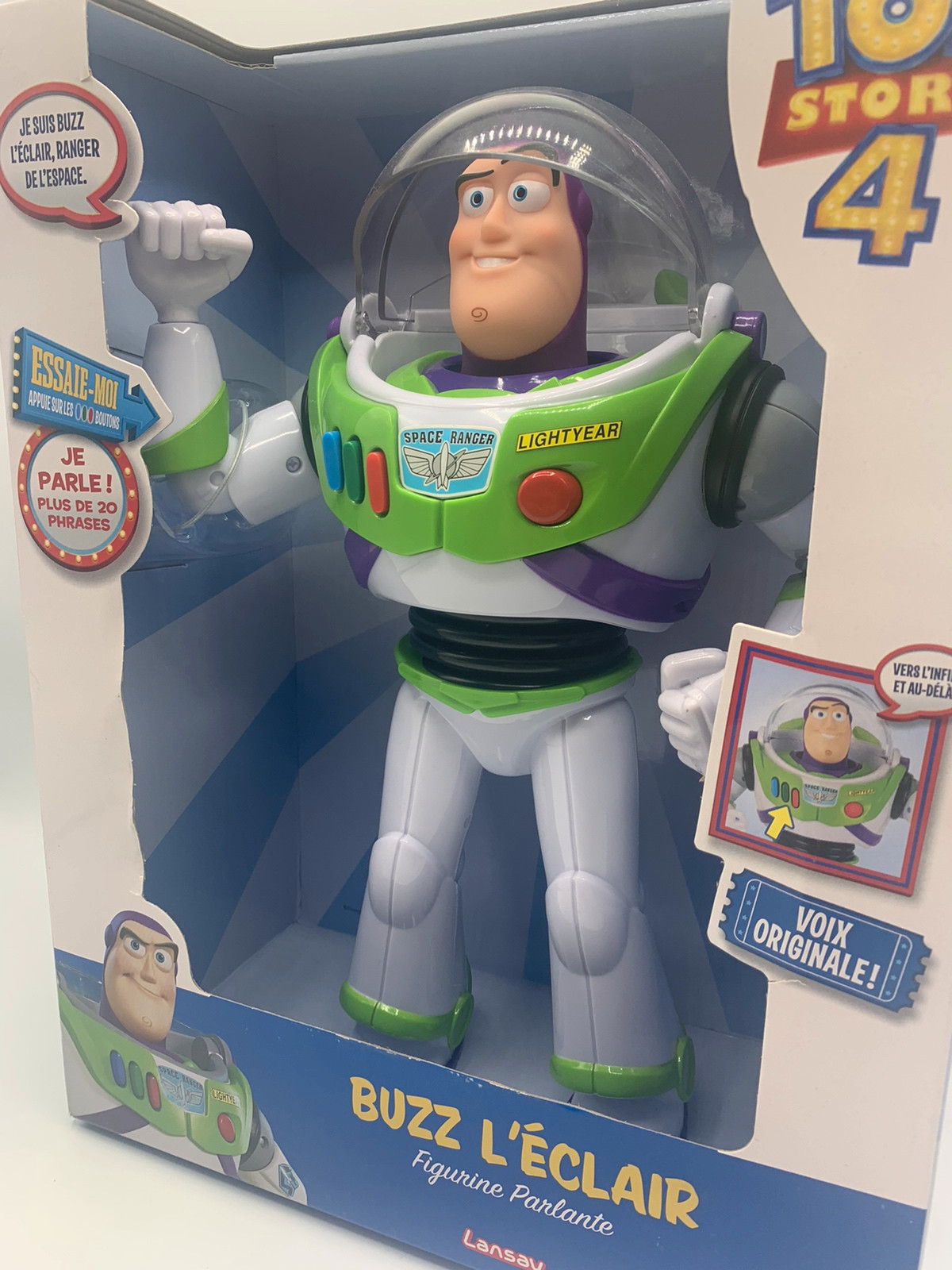 Buzz l'éclair parlant 20 phrases en Français Neuf 30 cm Toy Story 4