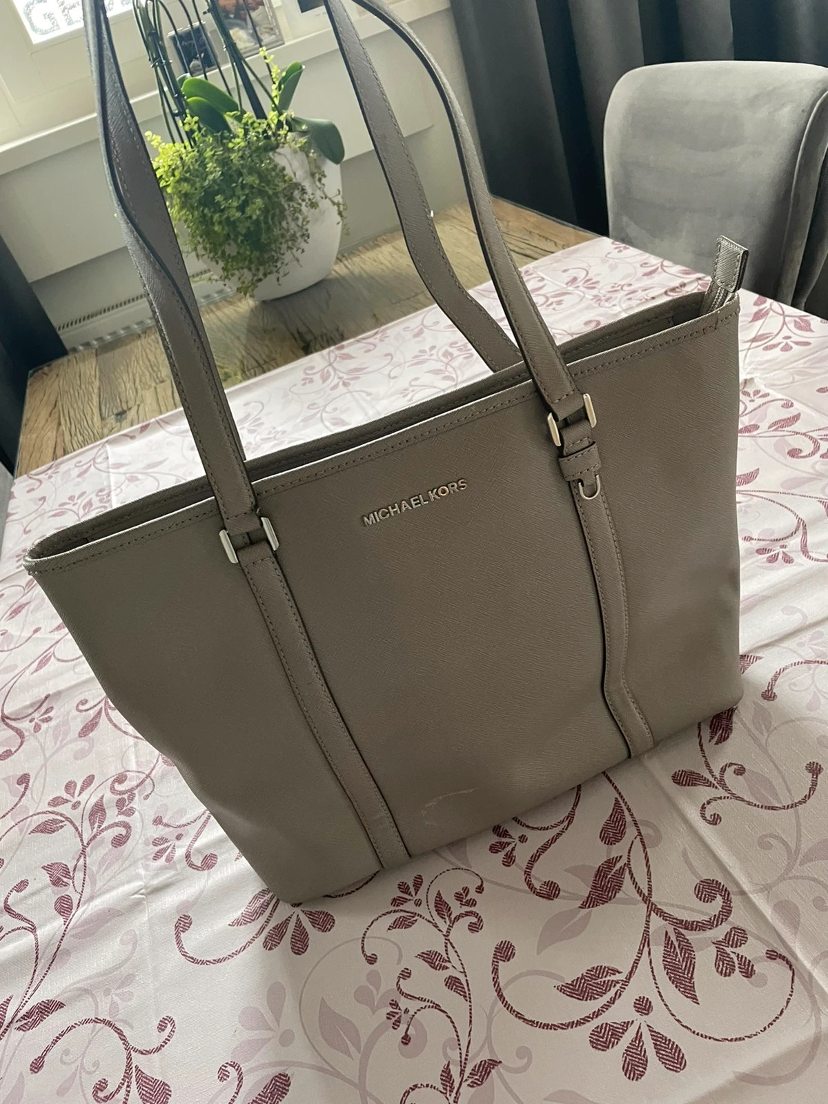 Michael kors tas taupe grijs jet set schoudertas Vinted