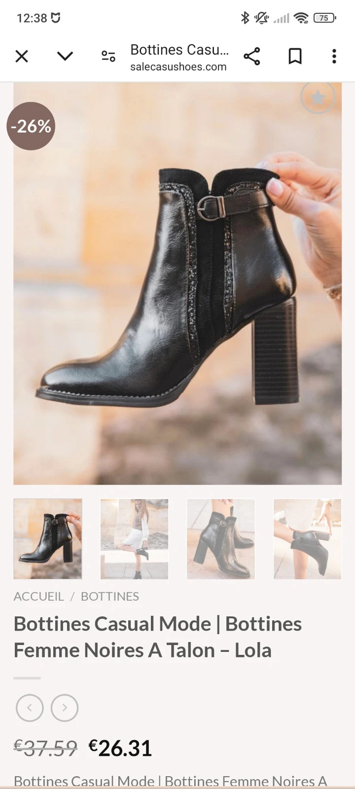 Bottines noires neuve 39 casual mode Vinted