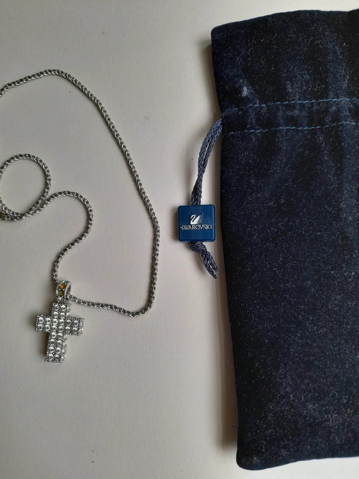 Swarovski chunky 2024 cross necklace