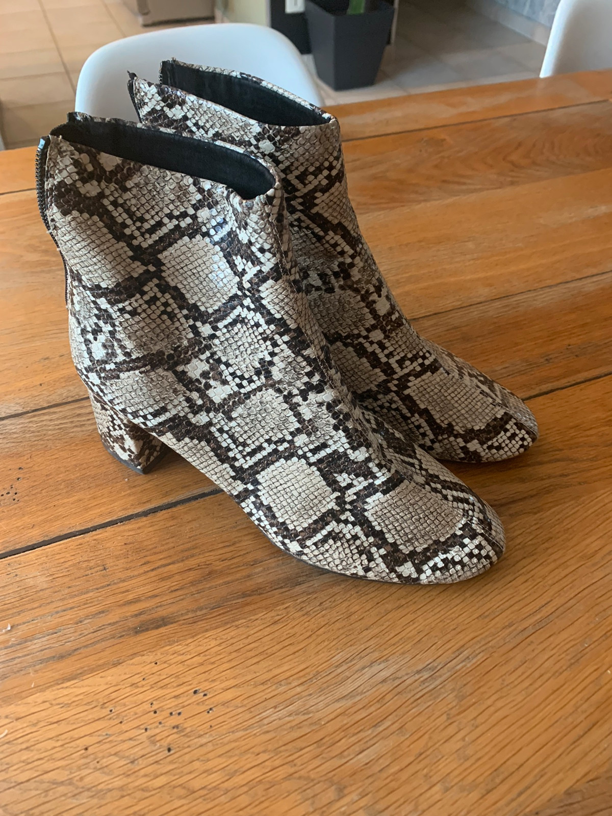 Mango top python boots