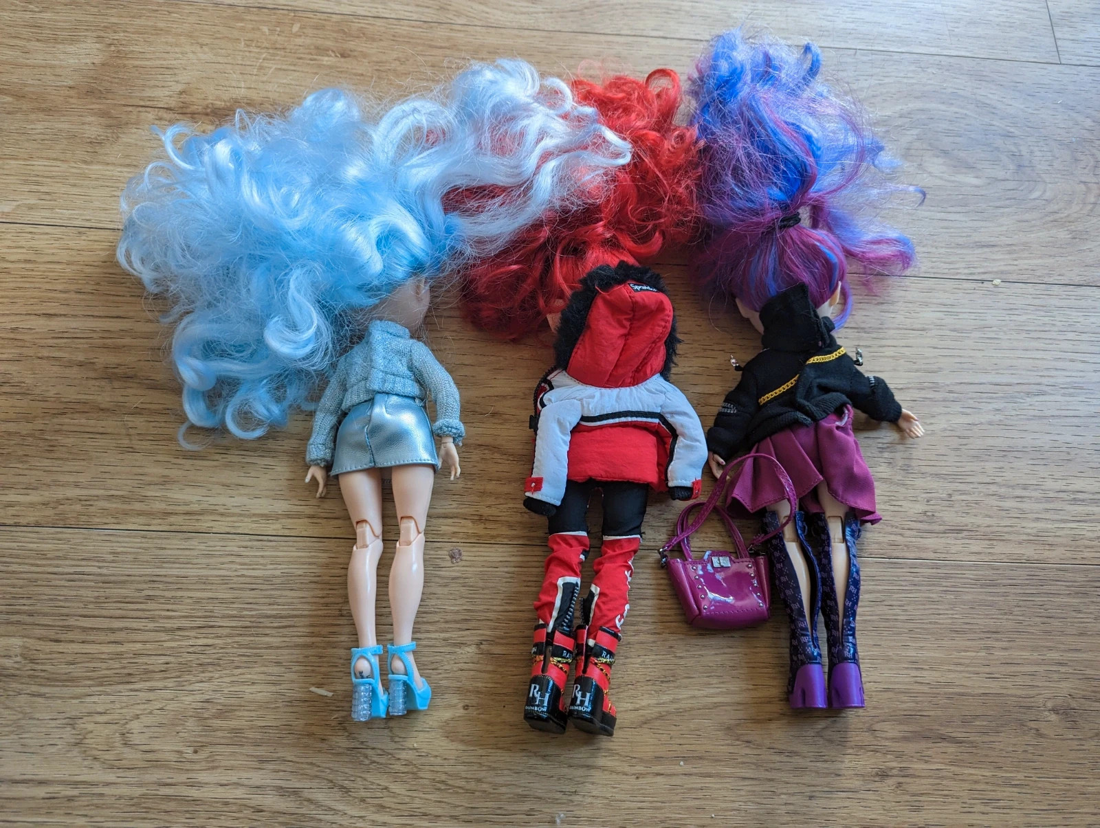 3x Rainbow High Dolls Gabriella, Ruby, Emi