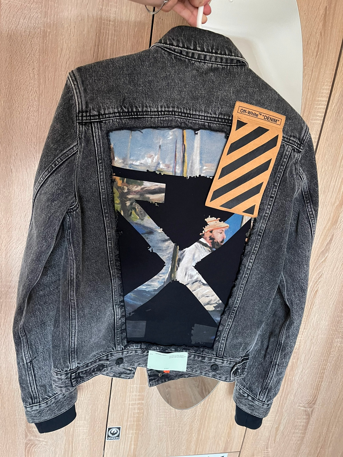 Veste en jeans off white hotsell