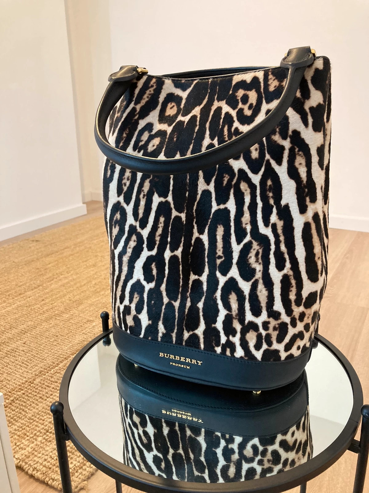 Burberry Prorsum Calf hair bucket leopard print bag Vinted