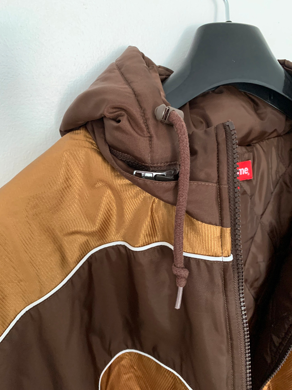 Supreme Piping Puffy Jacket, Mens Medium, Brown | Vinted