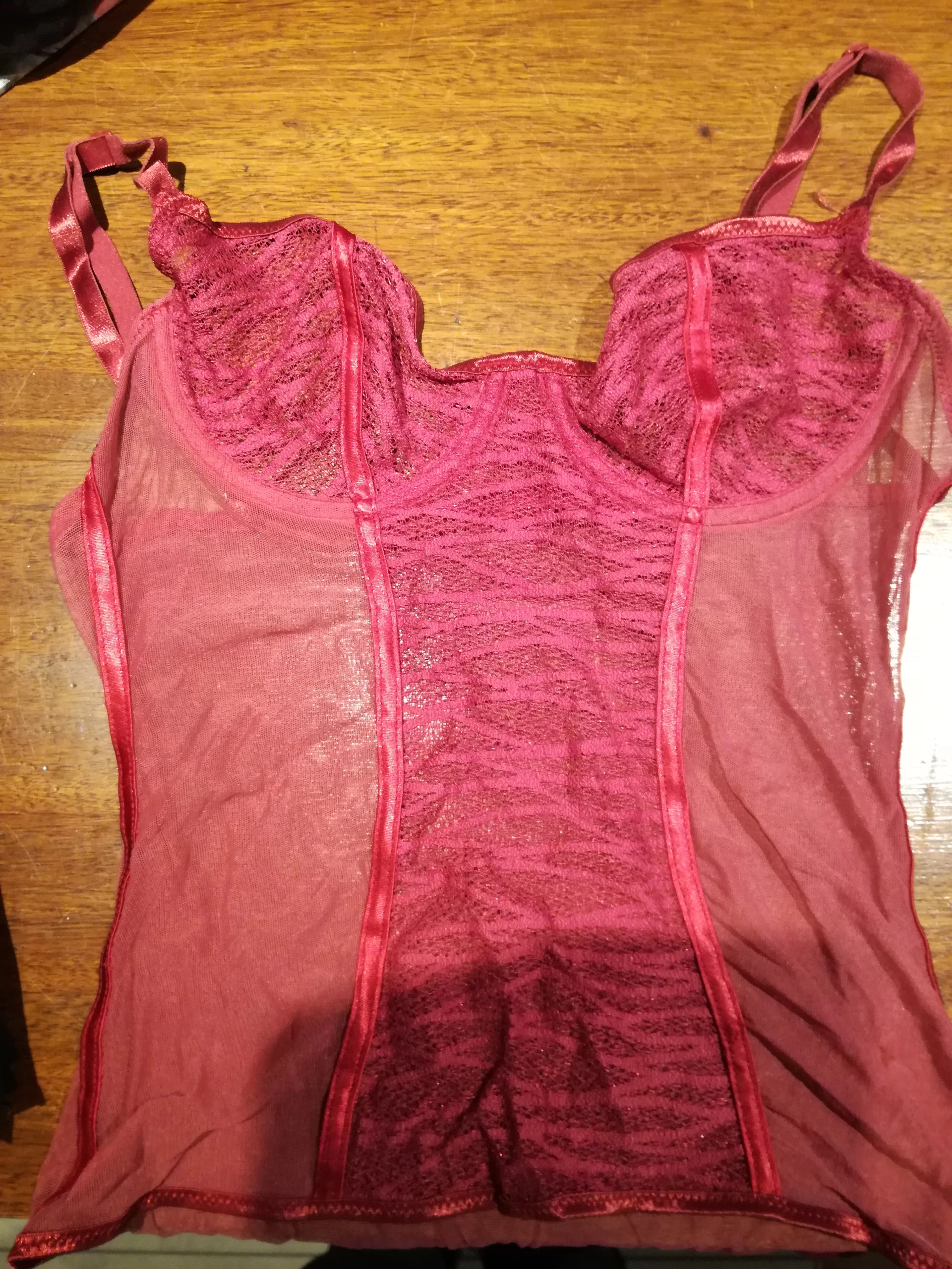 bustier rouge transparent sexy taille 36 | Vinted