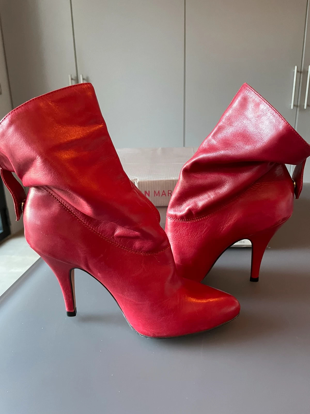 Bottines talons cuir rouge San Marina 36 Vinted