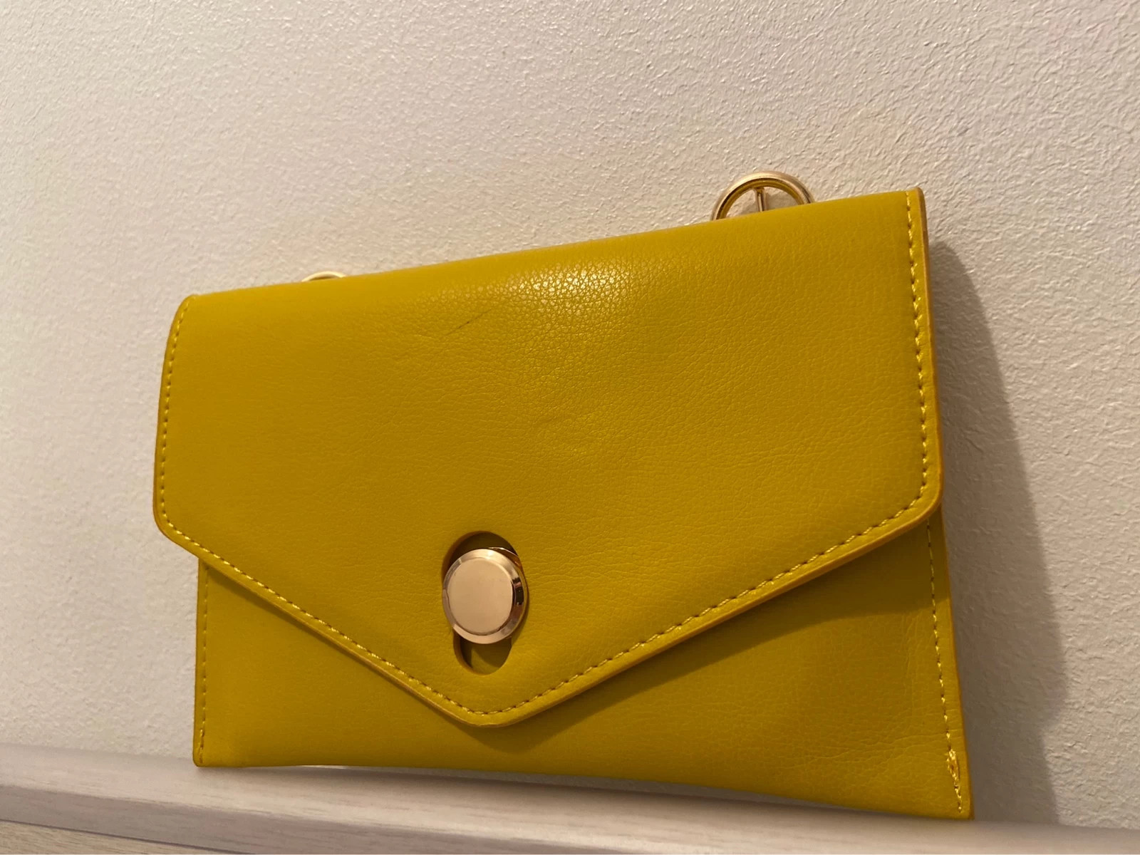 Yellow clutch store bag zara