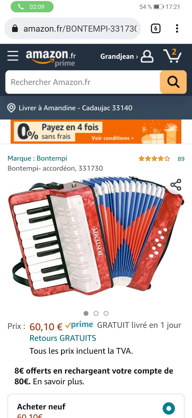 Acheter un accordéon enfant dans un magasin à Perpignan (66) dans