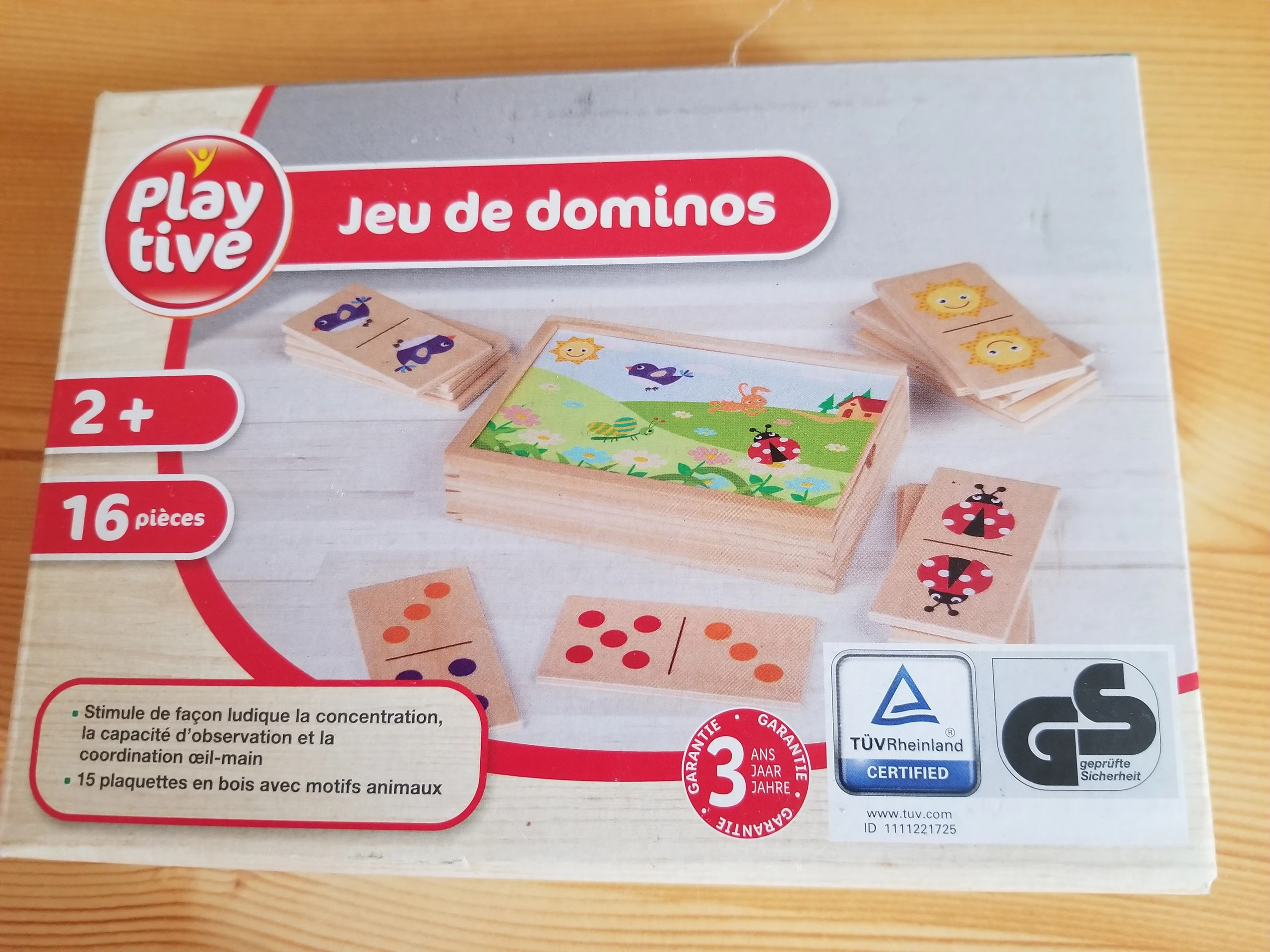 Jeu de dominos - motifs animaux