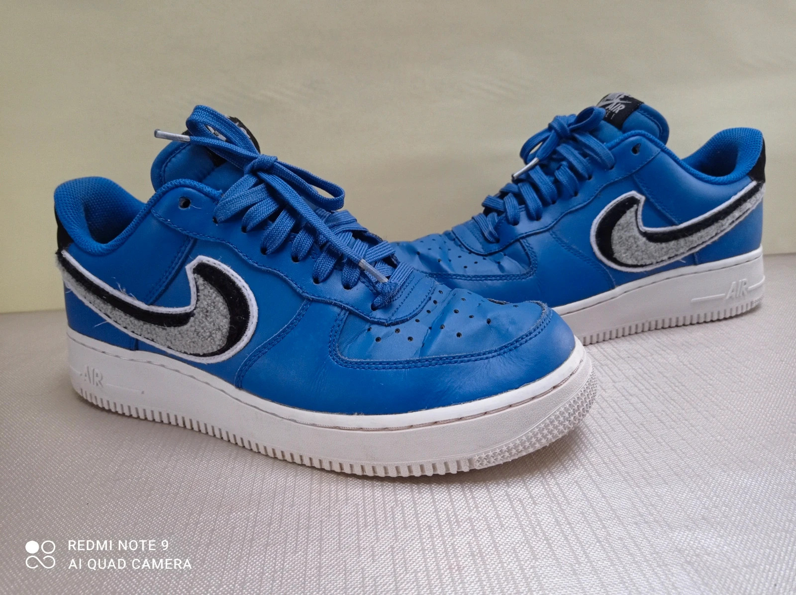 Nike air force One bleu et blanc taille 42 5 LV8 Chinel swoosh Vinted