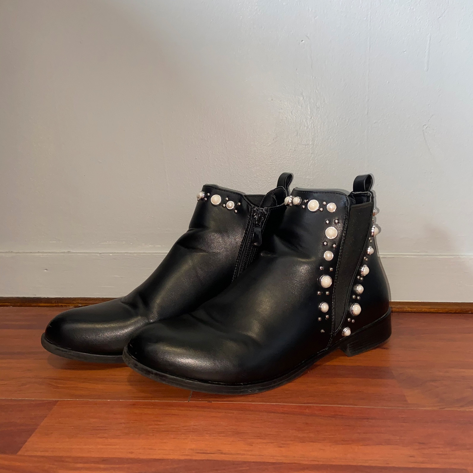 Bottines perles sales clarosa