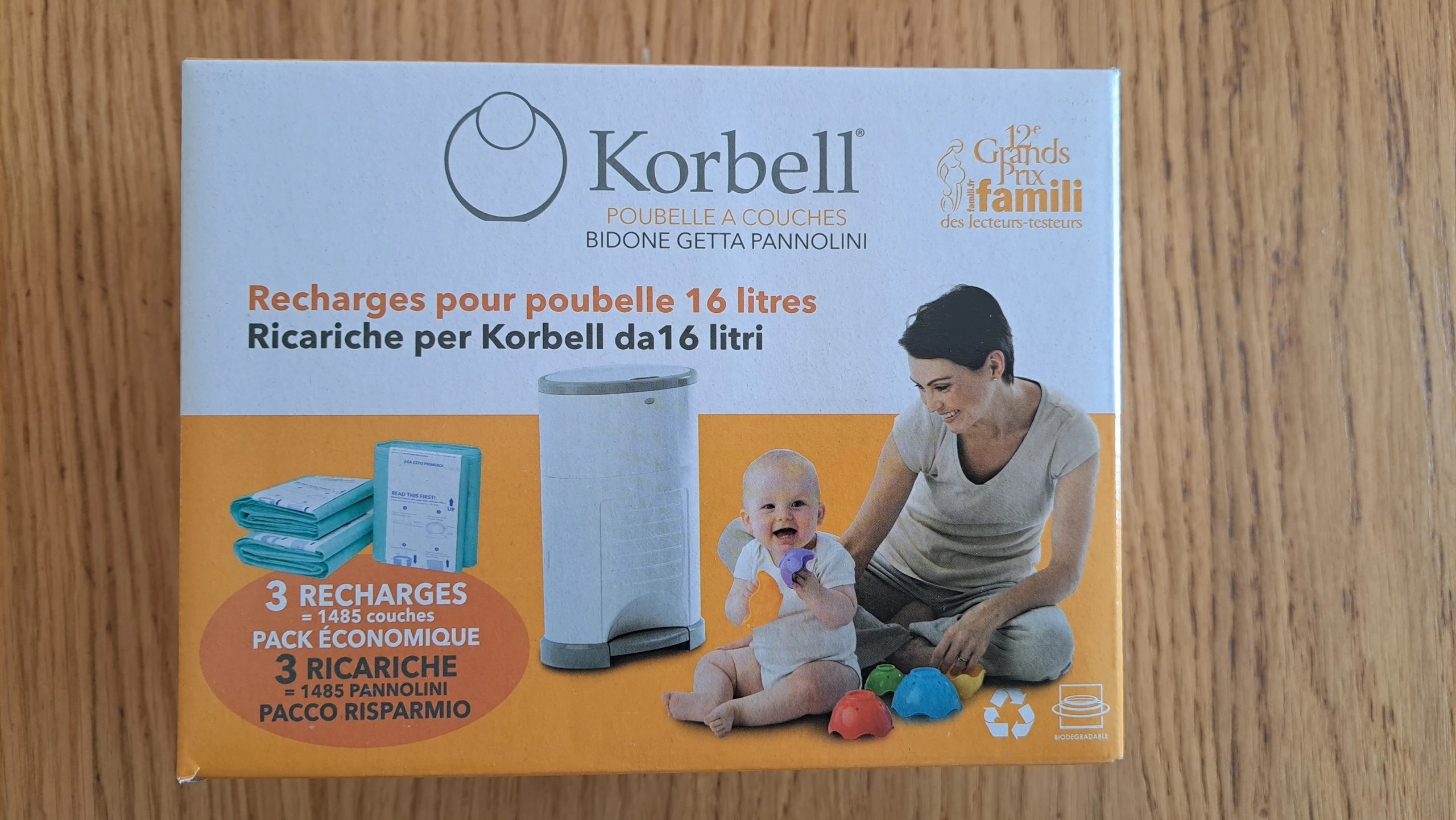 Pack de 3 recharges pour poubelle Korbell