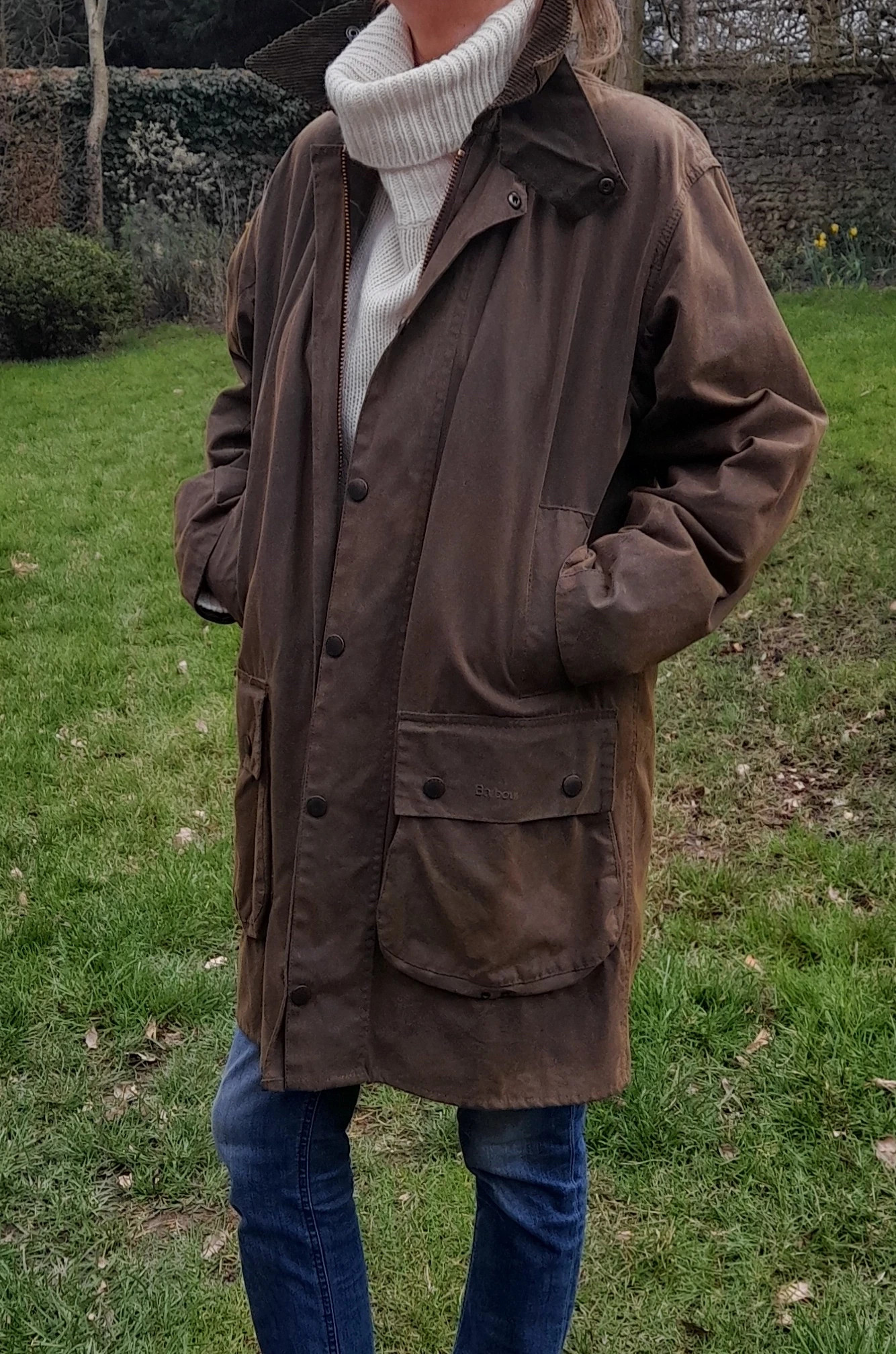 olive Barbour Classic Northumbria 38 wax jacket - veste huilée 