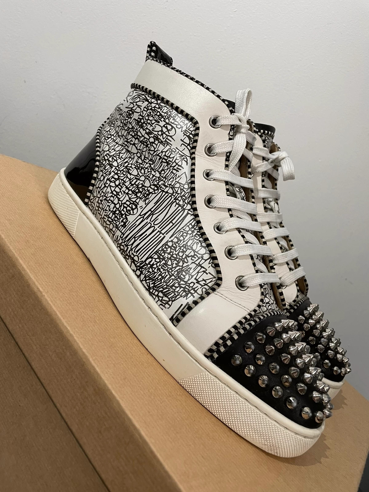 Christian Louboutin High Top Limited Edition Black and White