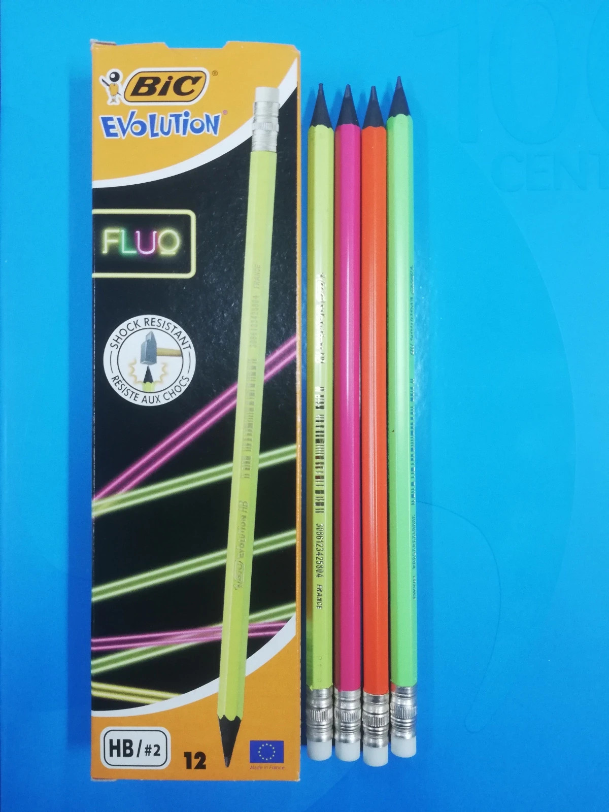 Box da 12 matite bic evolution fluo