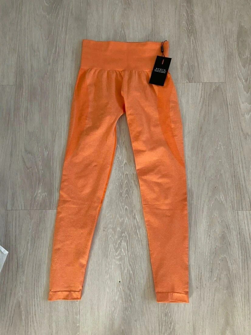 Sunset Orange Contour Seamless Leggings