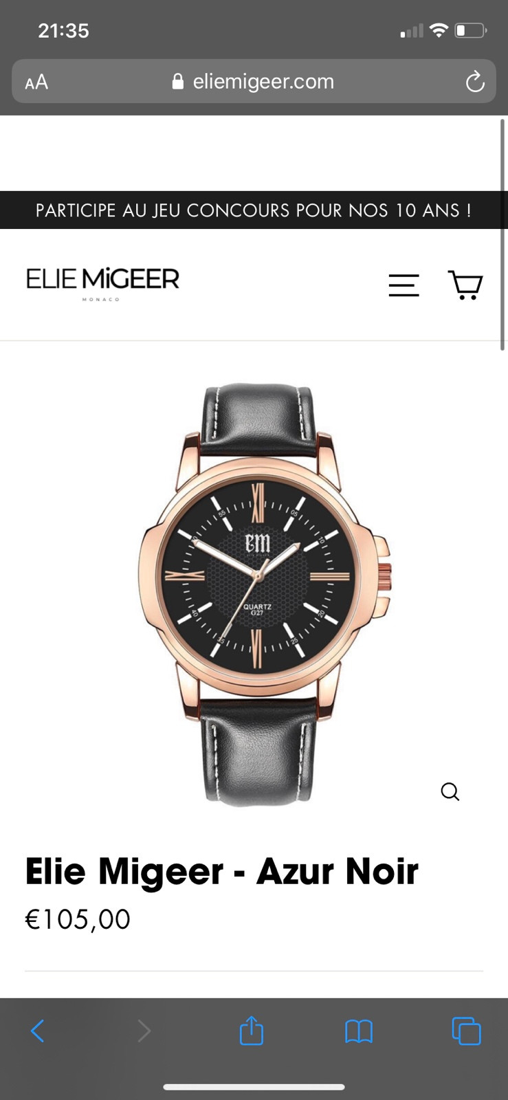Elie migeer discount montre