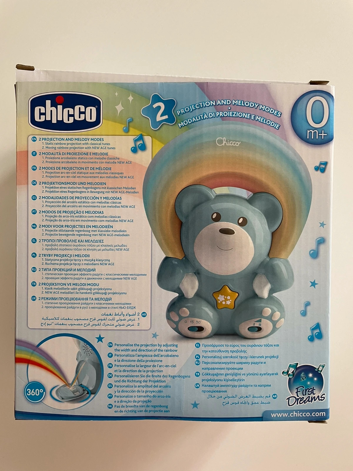 Chicco Rainbow Bear Proiettore Musicale, Luce No…