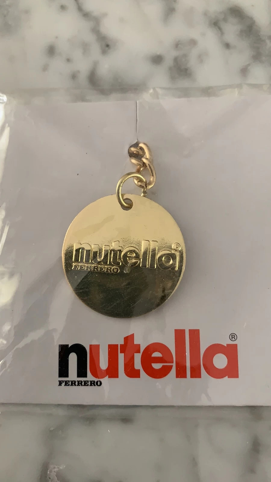 Porte-clé nutella en bois Accro au nutella