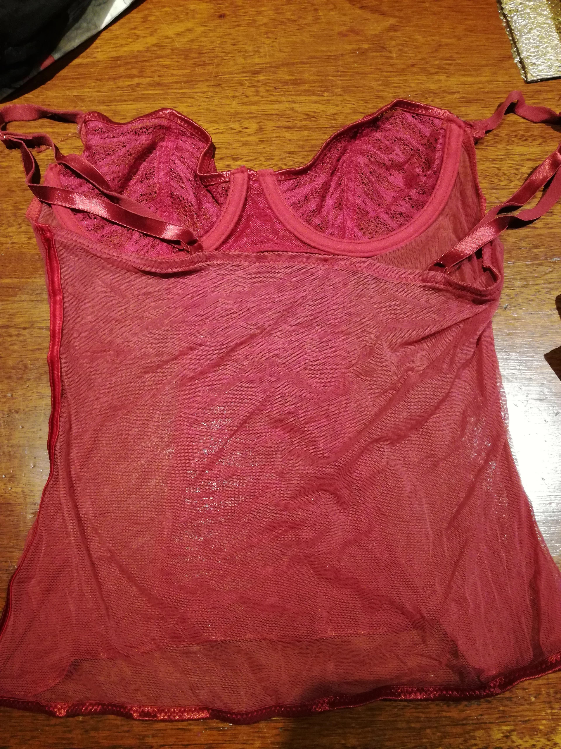 bustier rouge transparent sexy taille 36 | Vinted