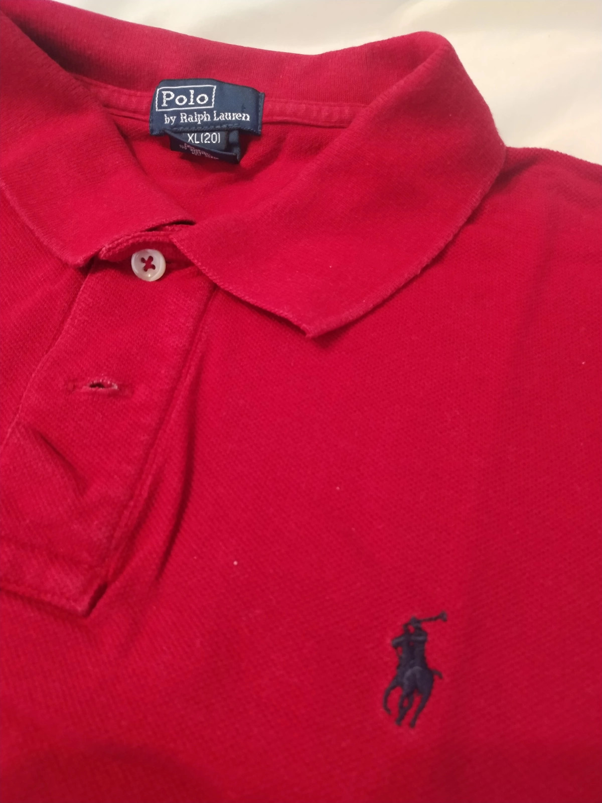 Polo manga corta Ralph Lauren rojo talla XL ni os. Talla S adultos