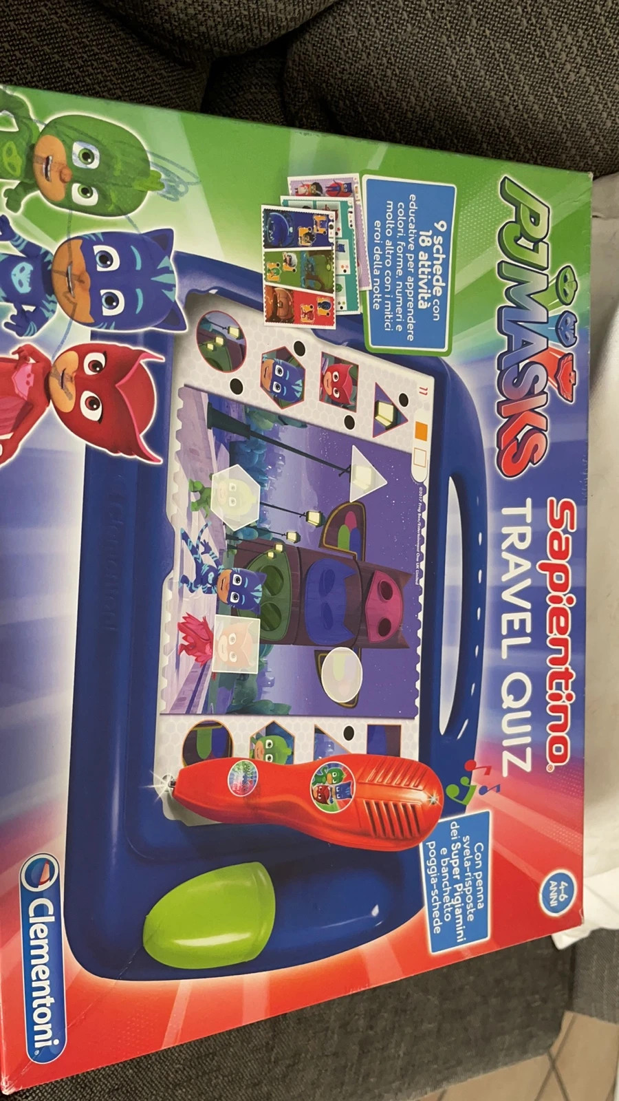 Sapientino PJMasks Travel Quiz Clementoni 4-6anni