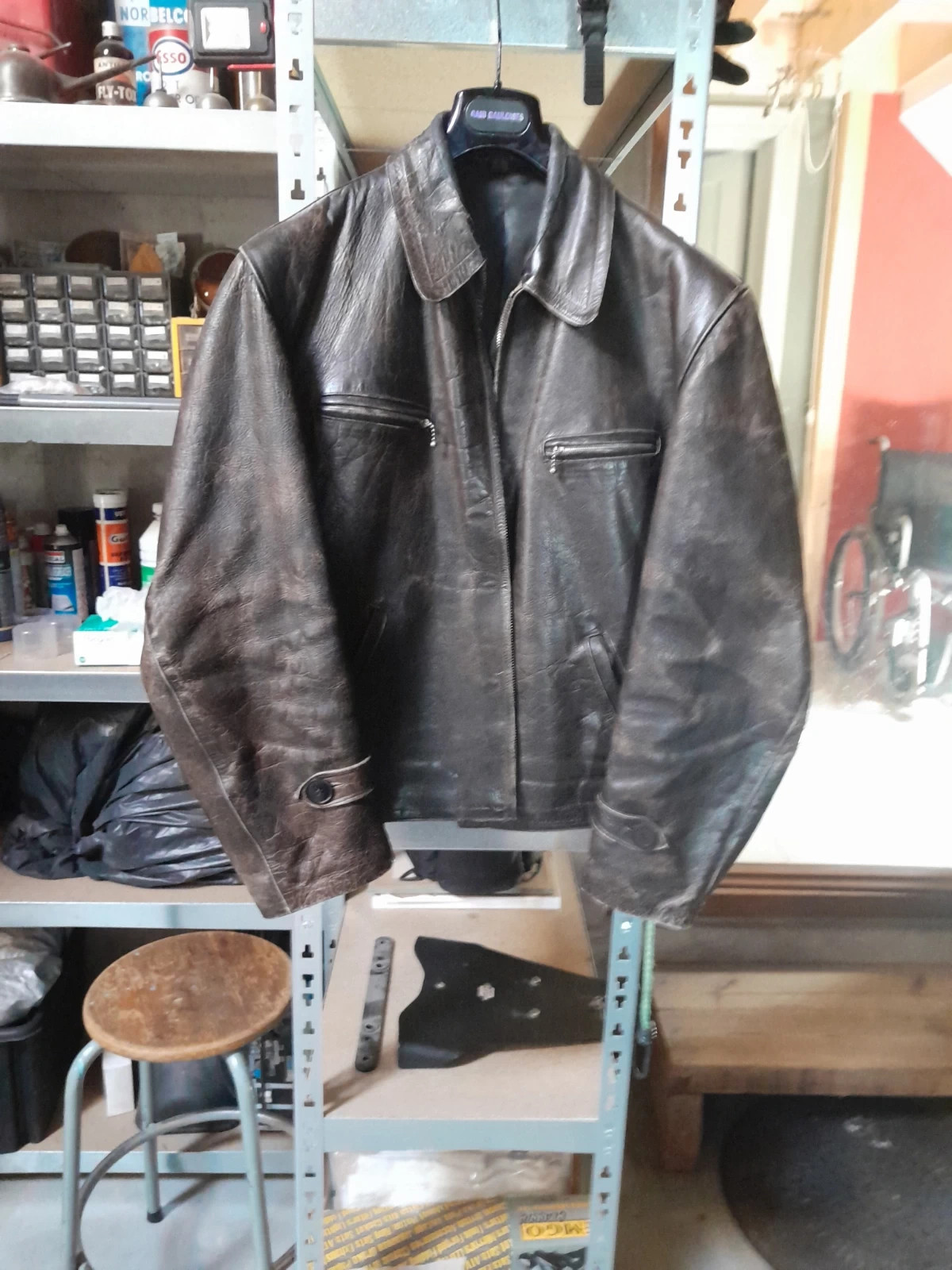 Veste blouson cuir vintage Vinted