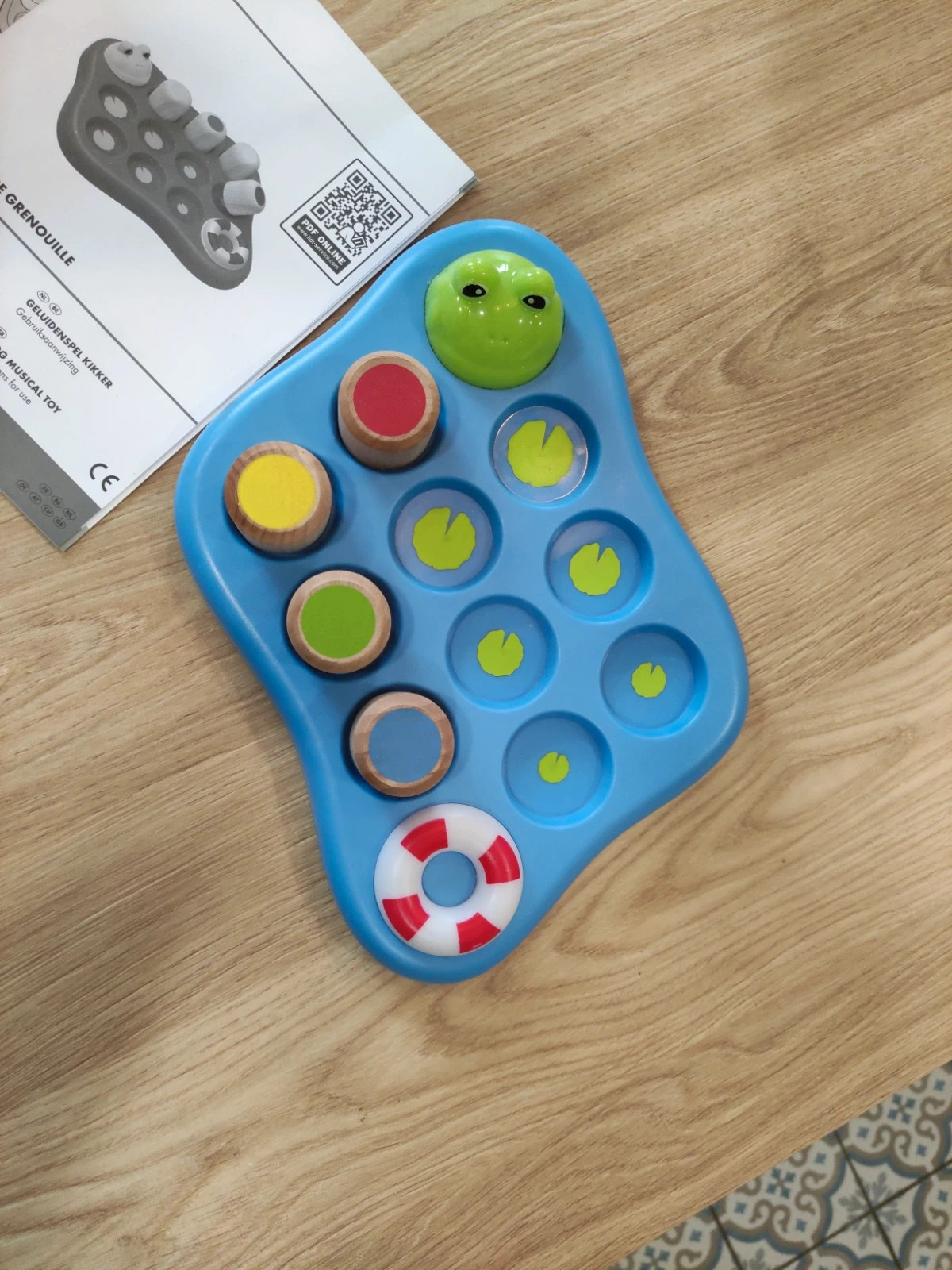 Peggybuy Console de jeu à poussée rapide en forme de grenouille 4 modes de  jeu avec lumière sonore pour bébé tout-petit 