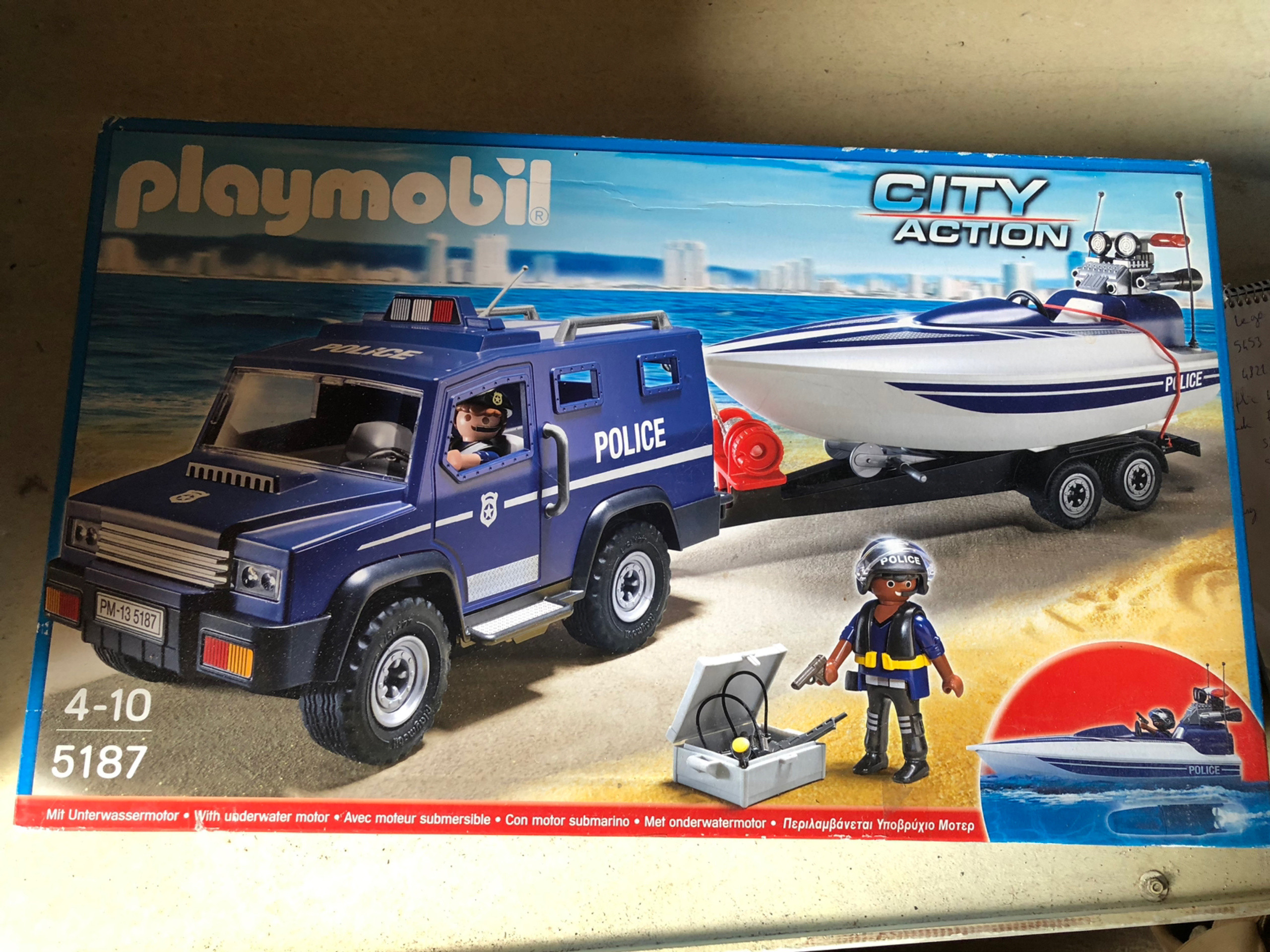 Playmobil police cheap boat 5187