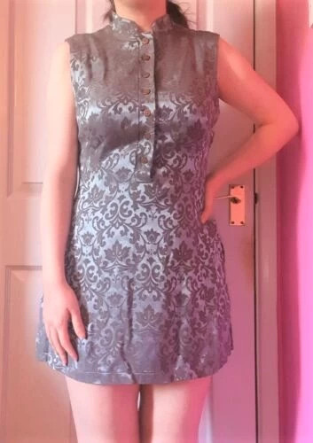 Vintage Karen Millen oriental style mini dress long tunic size 10