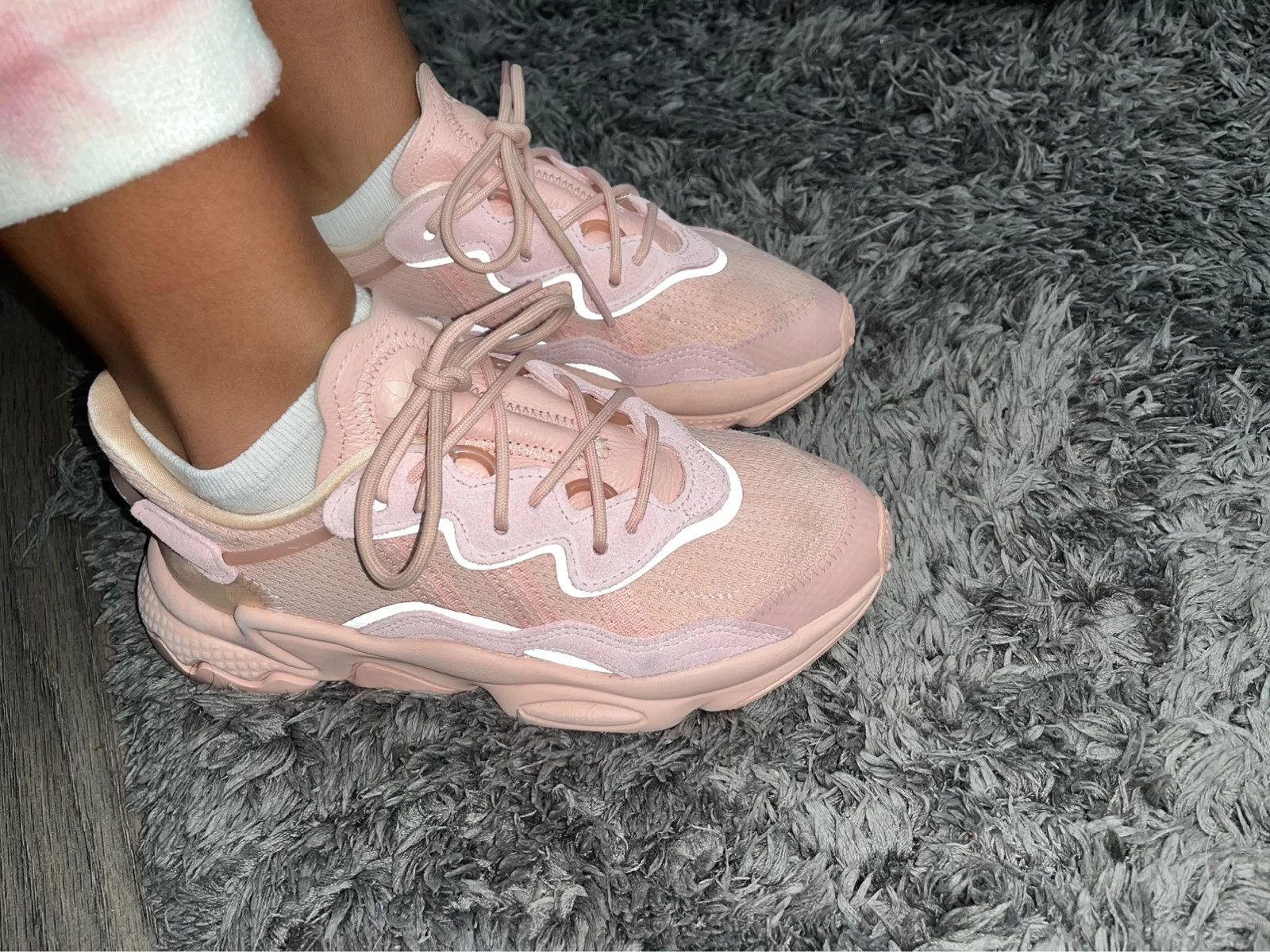 Peach adidas trainers on sale