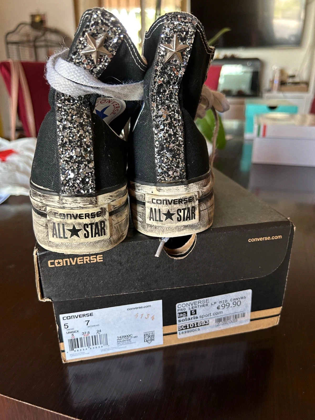Converse nere con strass hotsell
