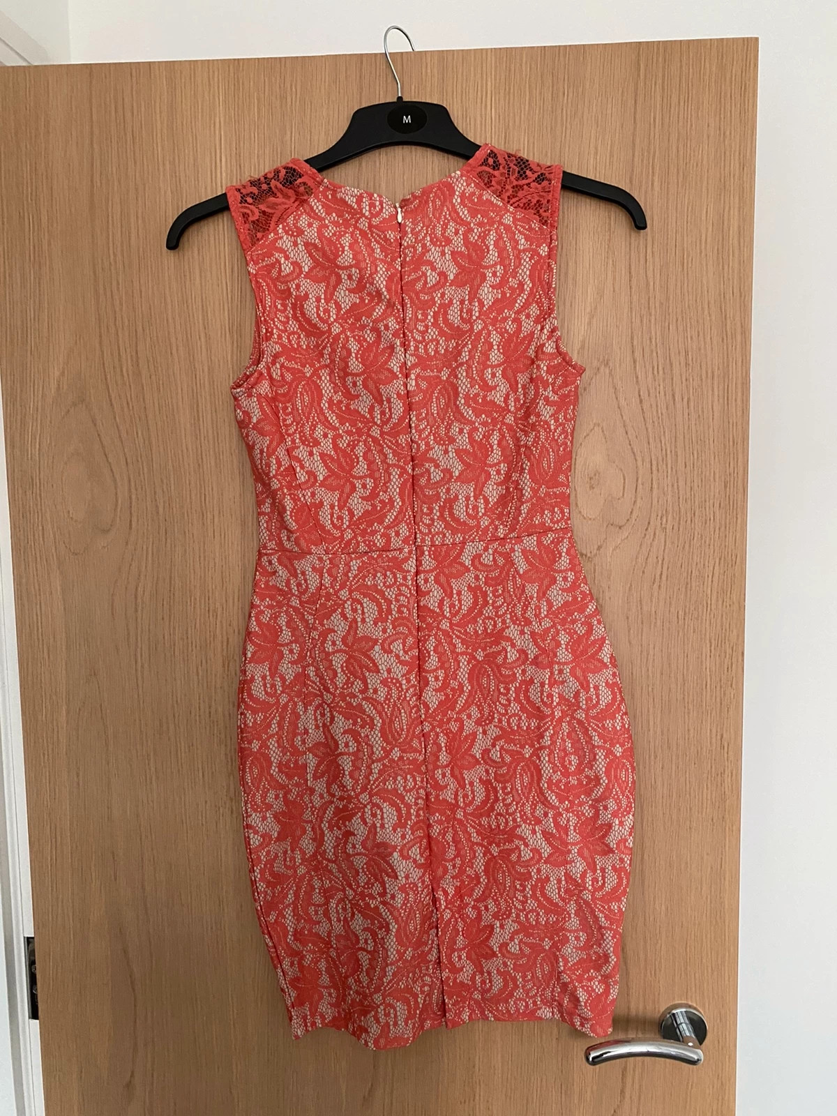 Coral pink oasis occasion lacy dress Vinted