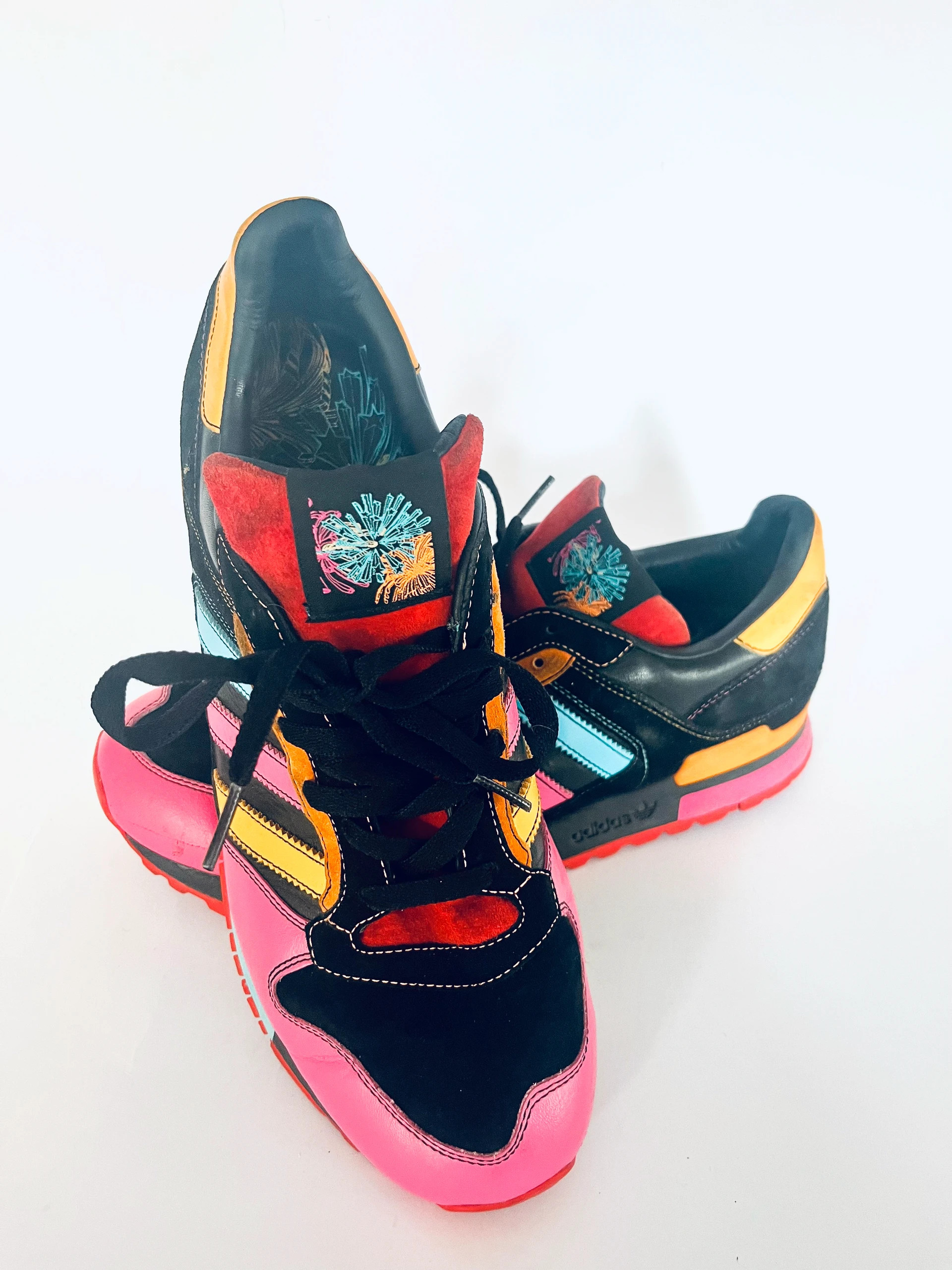 Adidas APE 779001 rare blue pink yellow black suede leather