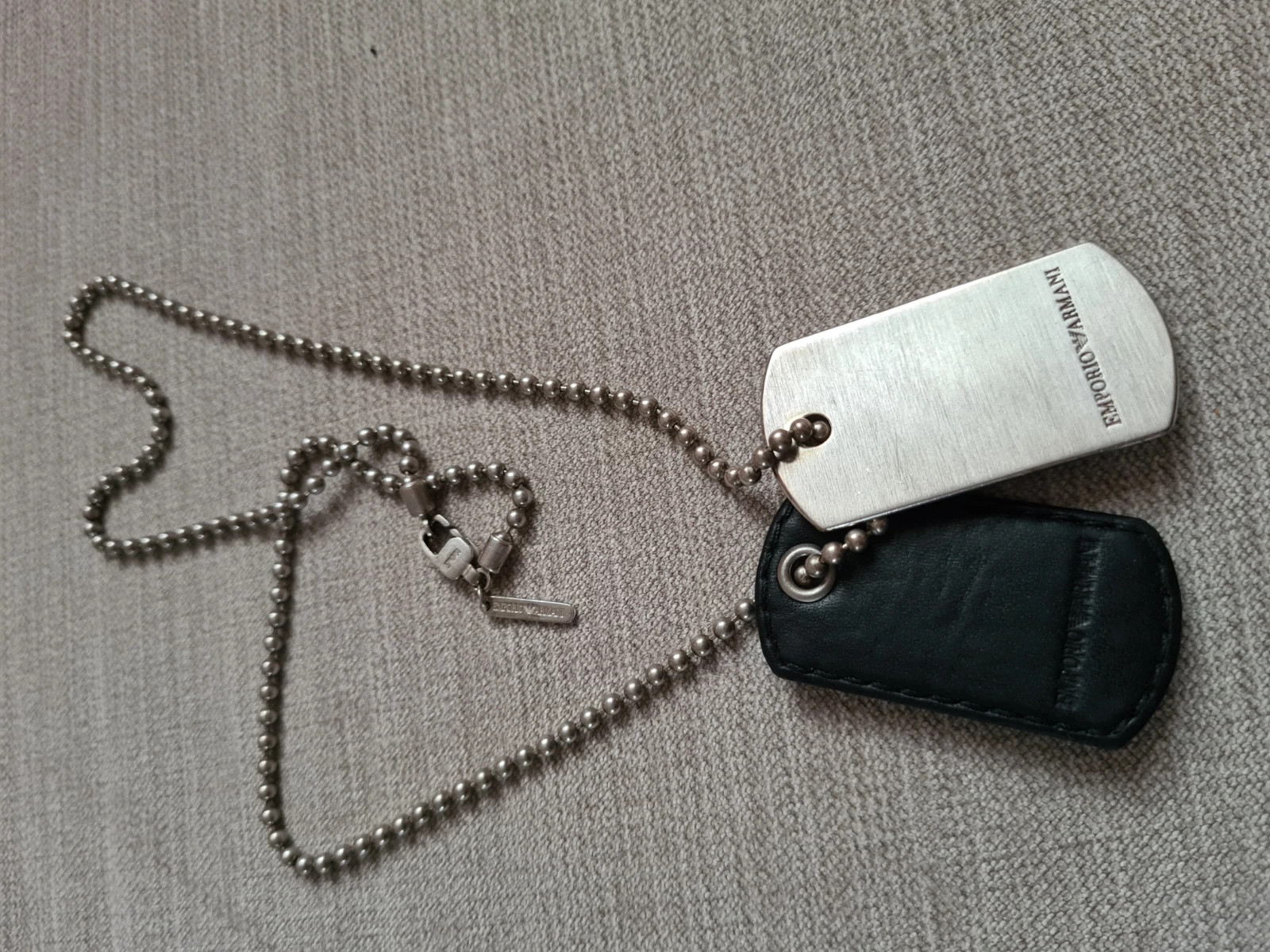 Emporio armani dog tag necklace deals