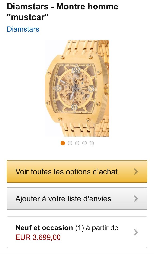 Montre Diamstar Mustcar Vinted