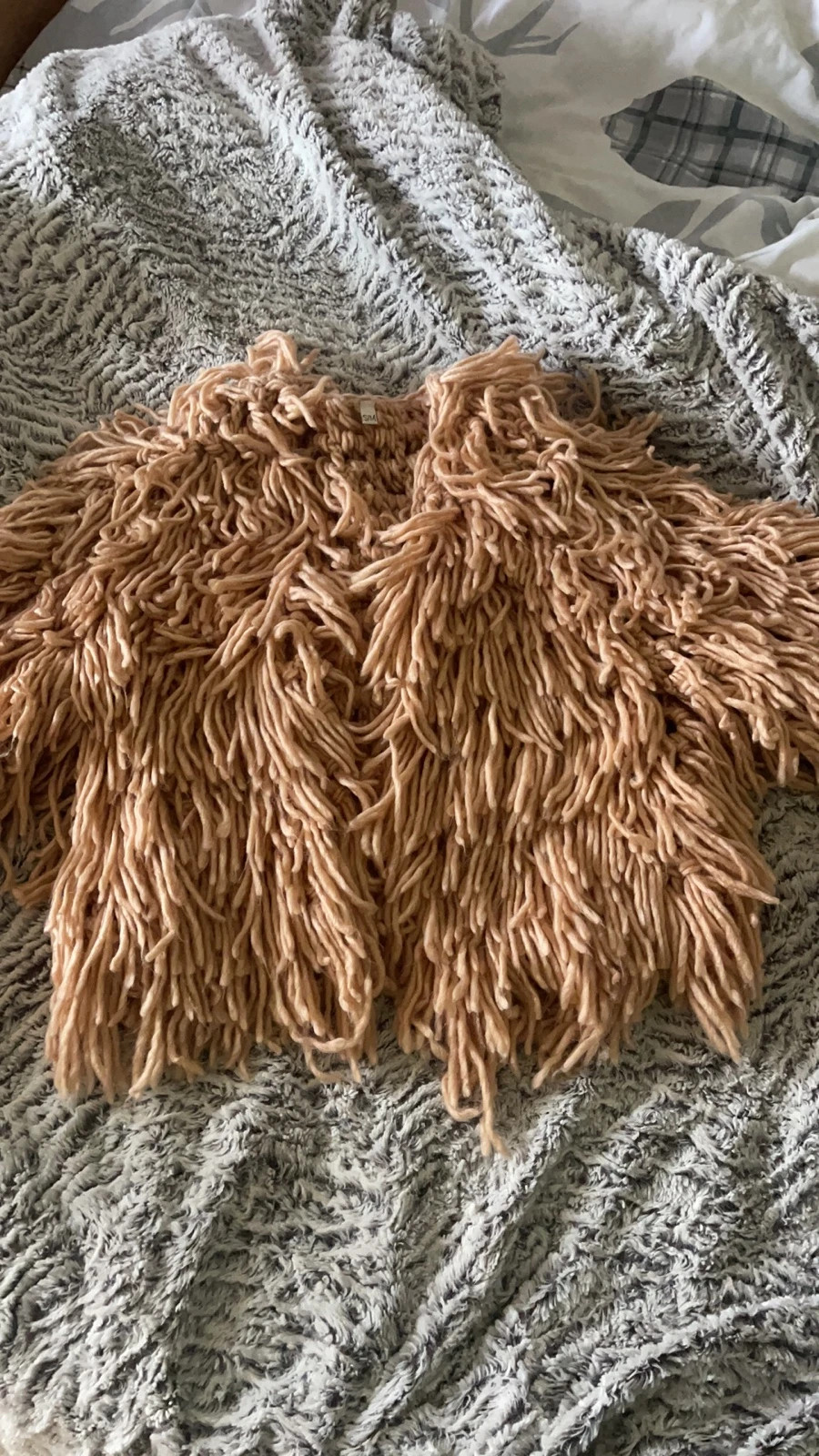 Pink shaggy jacket clearance