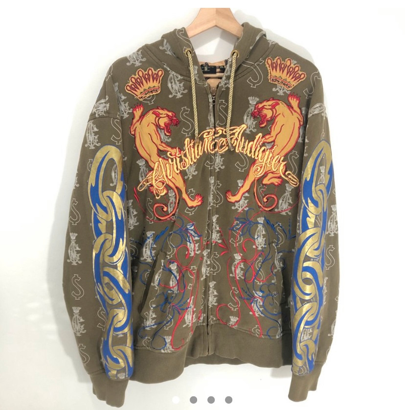 rare christian audigier zip up hoodie Vinted